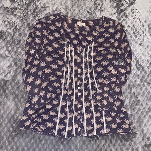 Aerie Floral Button Blouse!